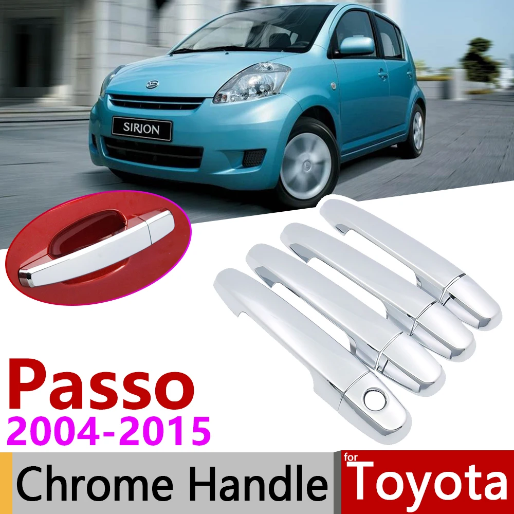 Хромированная накладка на дверную ручку для Toyota Passo M300 2004 ~ 2015 аксессуары
