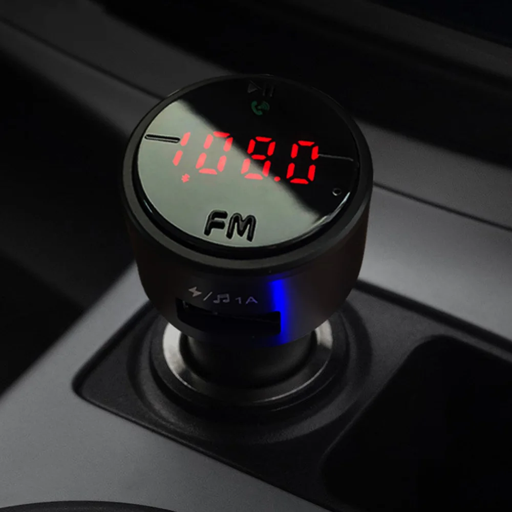 JINSERTA светодиодный экран двойной USB зарядное устройство Bluetooth FM передатчик