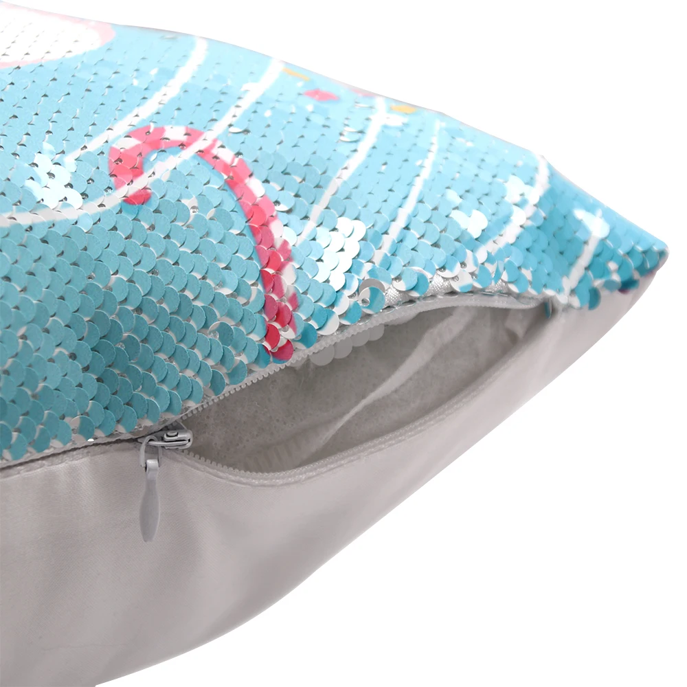 Miracille Sequins Unicorn подушка для дивана квадратный Детский мультфильм DIY Реверсивный