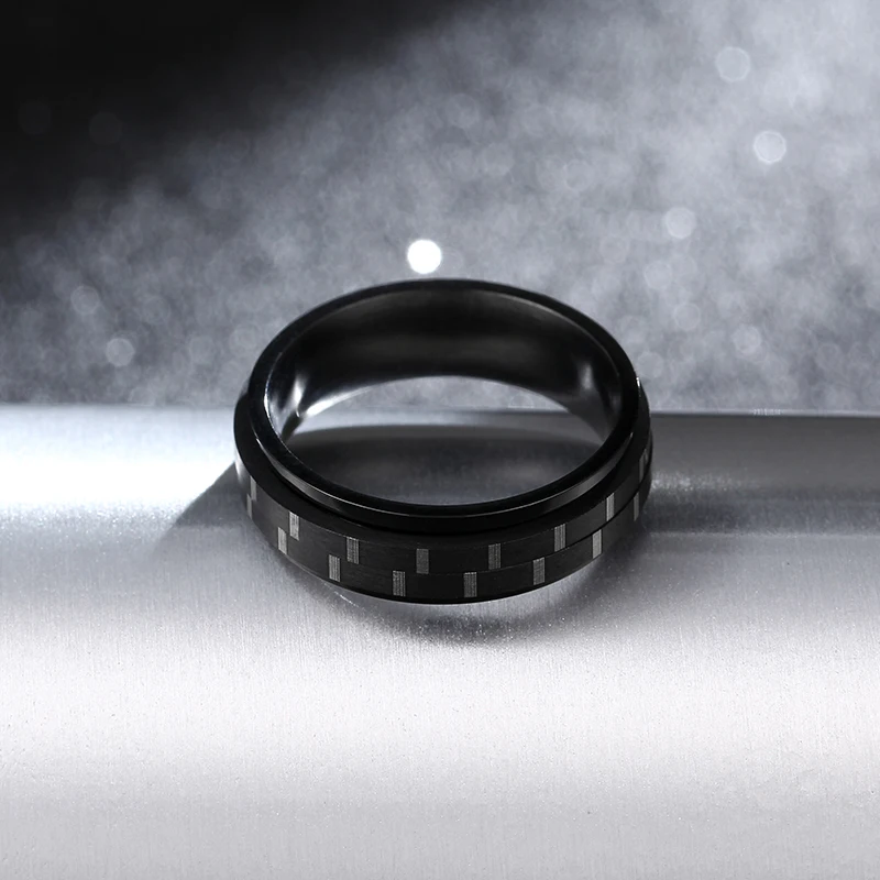 MANGOSKY 6mm Rotated Ring Vintage Light Polish Rings For Men Women 316L Stainless Steel Charms | Украшения и аксессуары