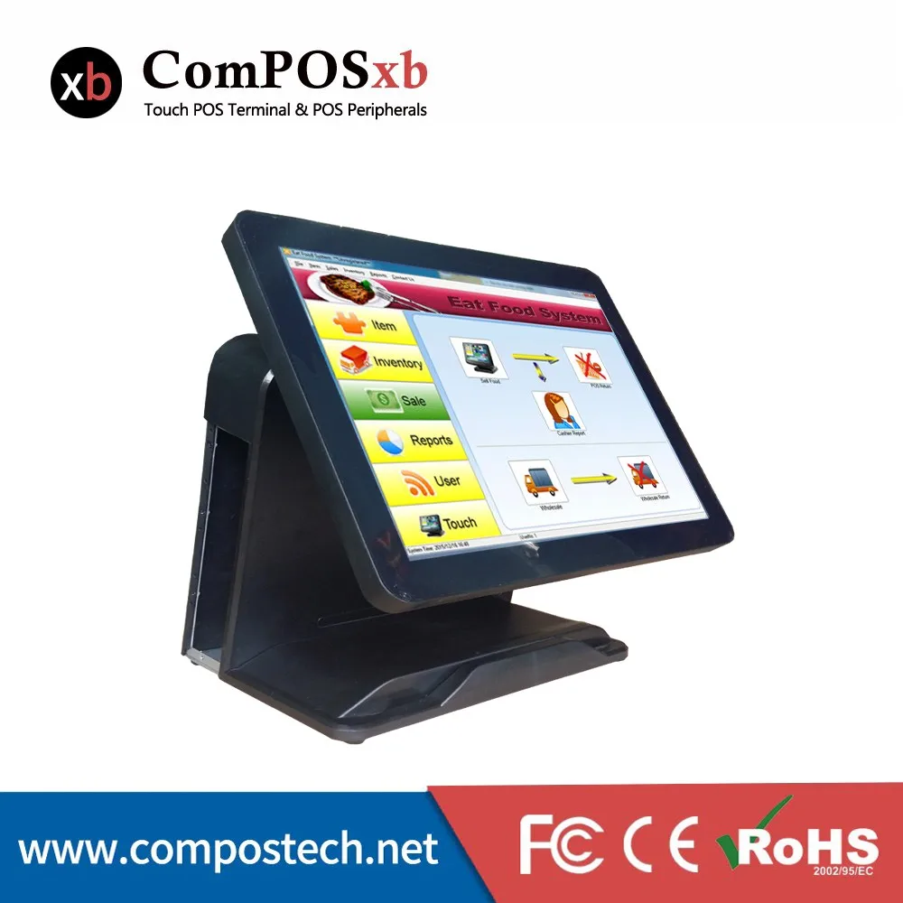 Китайская фабрика OEM система Epos 15 дюймовый POS терминал все в одном pc POS1618P черный|pc
