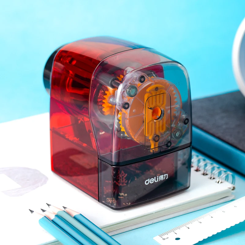 

Deli Stationery Pupils'multifunctional clear Pencil Sharpener Classroom Supplies Pencil Sharpeners For School Items Stationery
