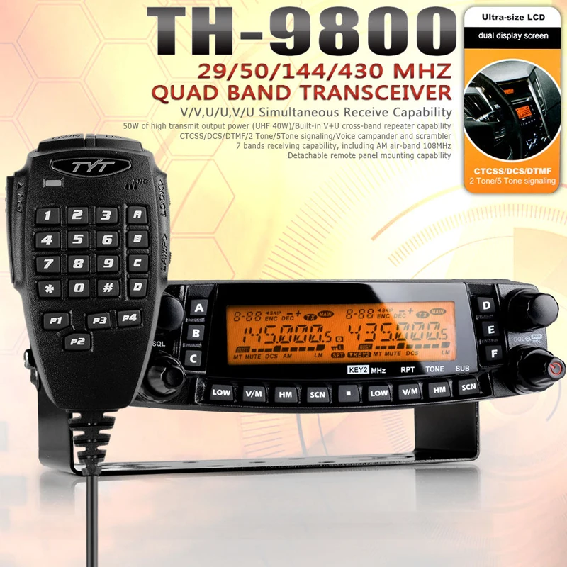 Новейшая версия Быстрая доставка TYT TH 9800 плюс четырехдиапазонный крест Повтор
