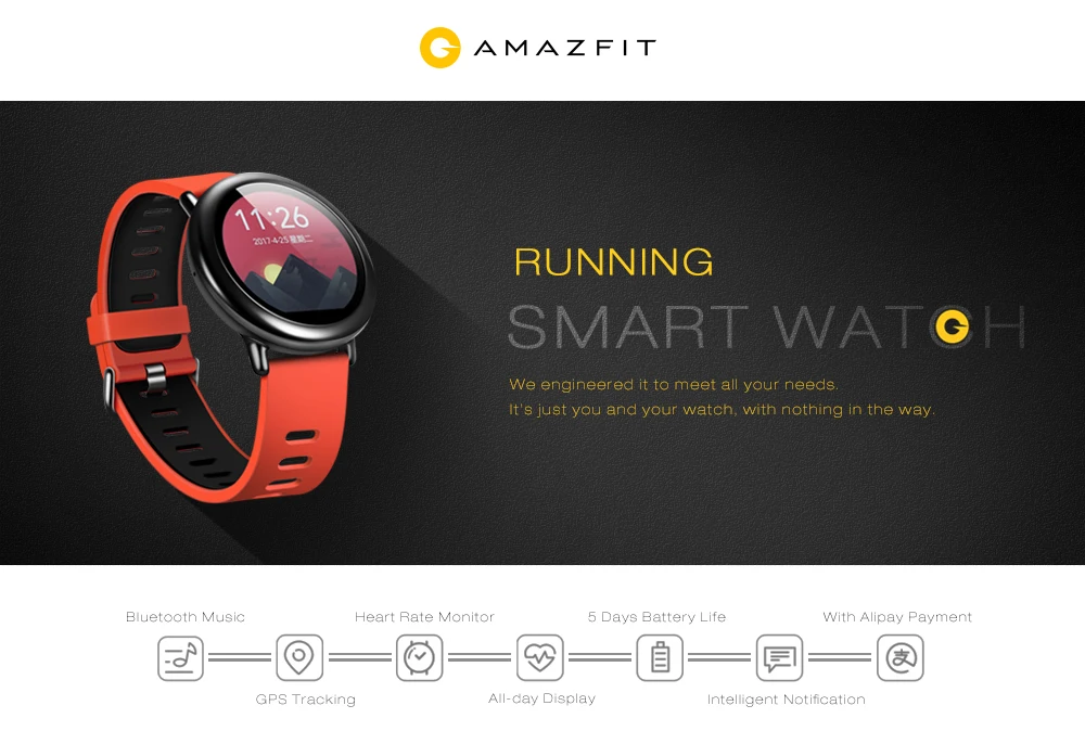 Глобальная версия Amazfit Pace Смарт-часы Huami Amazfit подключение Смарт-часы Bluetooth gps умный монитор сердечного ритма шагомер