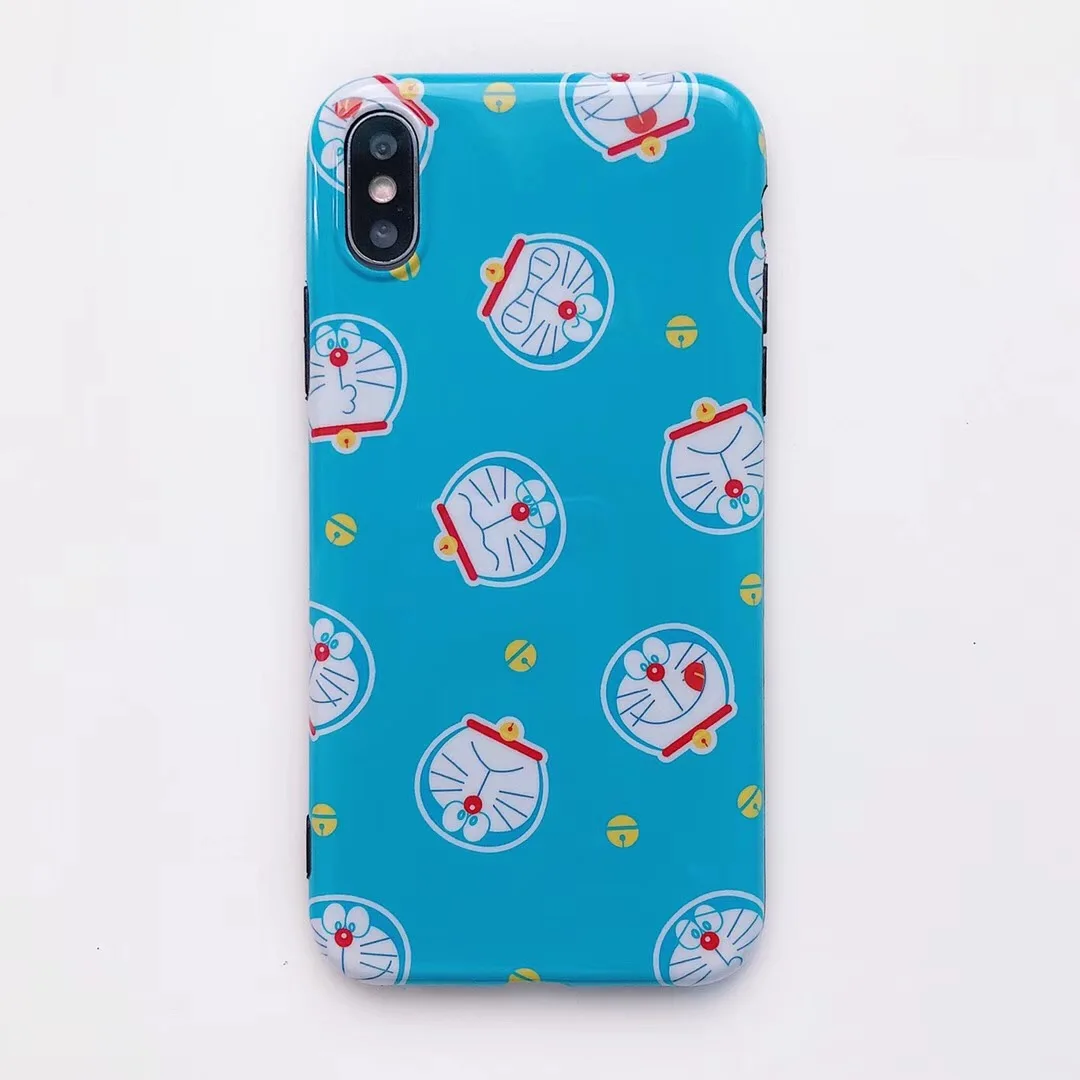 Fashion Cute Cartoon Anime Doraemon Phone Case For iPhone Xs MAX Xr X 7 8 6 6s plus funny pattern soft silicon back cover Capa |
