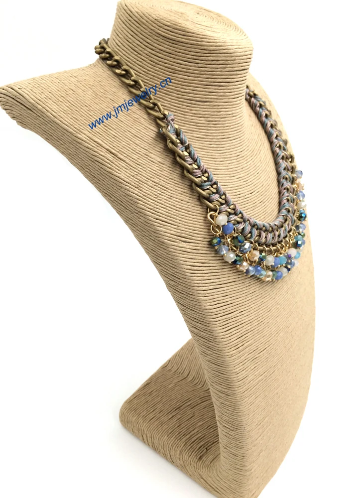 ?? 2016新しいデザイン高級choker声明よだれかけ首輪ネックレスボヘミアンネックレスヴィンテージ革層ネックレスビーズタッセル