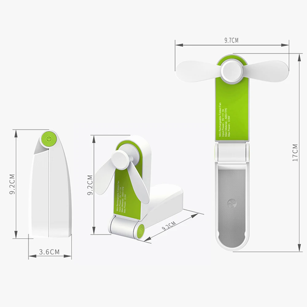 Портативный мини-вентилятор Hoomall с зарядкой от USB портативный карманный складной