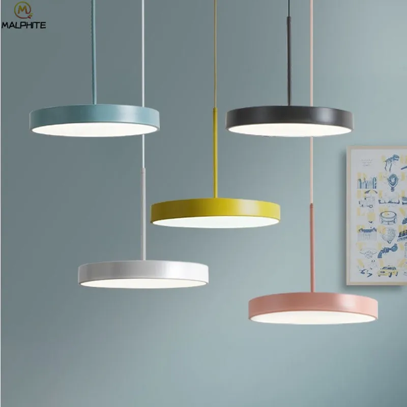 

Nordic Dimming hanging pendant lights Color Iron lustre hanglamp lamp fixtures Led cafe Pendant Lamp decor lighting Luminaires