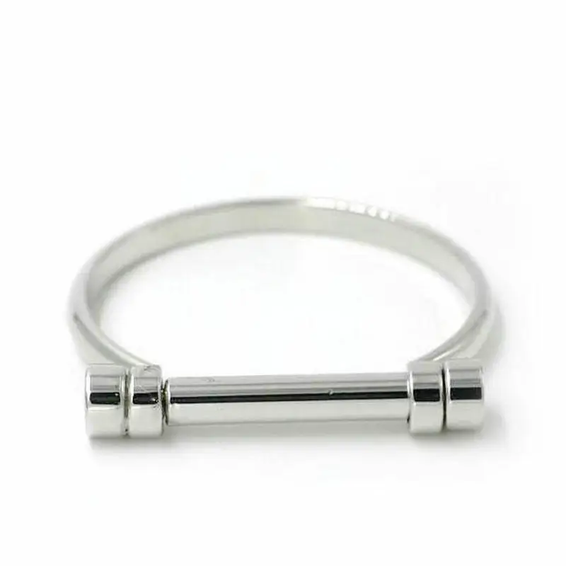 ANILLO Женские шурупы Bangles Punk Rose Gold Charm Charm Браслеты и браслеты из нержавеющей стали Геометрические ювелирные украшения - Окраска металла: silver    lock