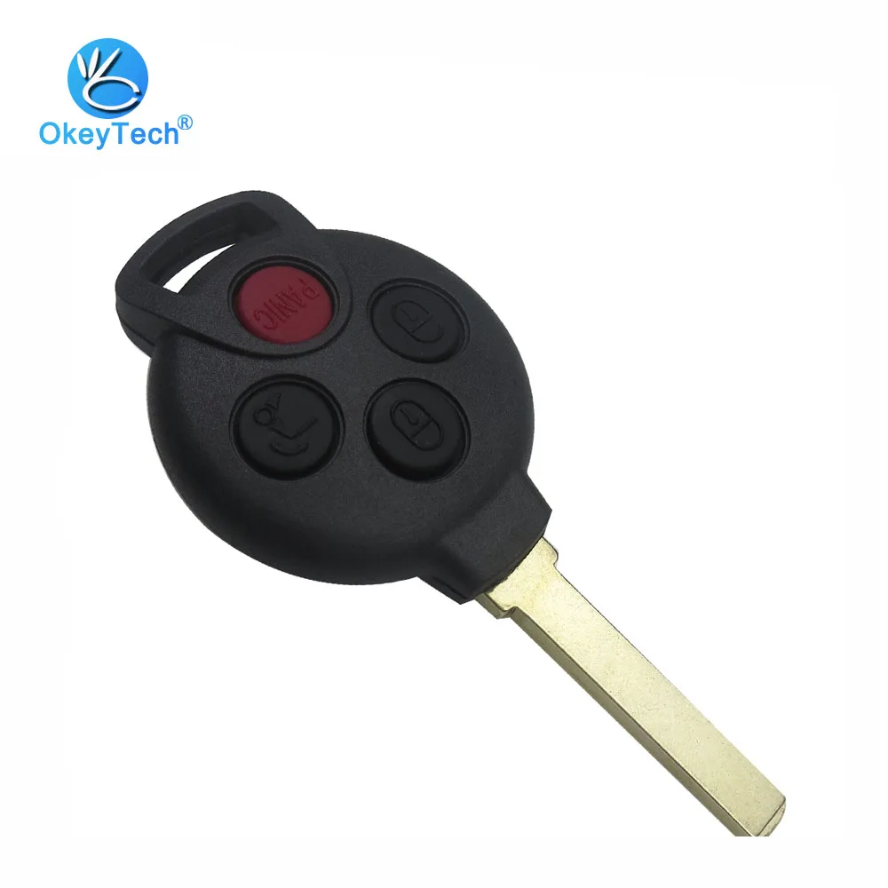OkeyTech для Mercedes Benz чехол ключа без выреза лезвия 4 кнопки пульт дистанционного