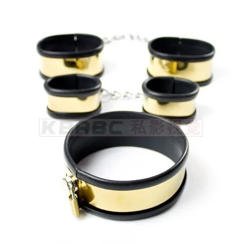 Hot steel bondage restraints slave collar+handcuffs for sex+anklet cuffs bdsm fetish wear adult sex games toys couples | Красота и