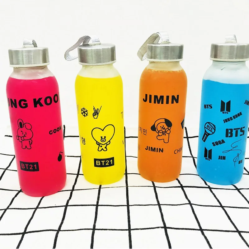 2018 Новый Kpop BTS BT21 GOT7 дважды бутылок модные летние Пластик бутылки свежесть письмо