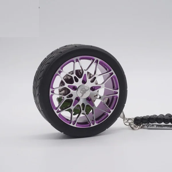 Tire Purple Высококлассные автомобильные тюнинг обода колеса брелок Авто турбо брелок JDM с дисковым тормозом HellaFlush заднее зеркало кулон алюминий - Название цвета: Tire Purple
