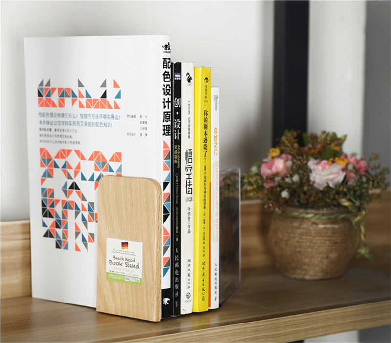 Абсолютно Противоскользящий книжный держатель для книг, подставка для книг из натурального дерева