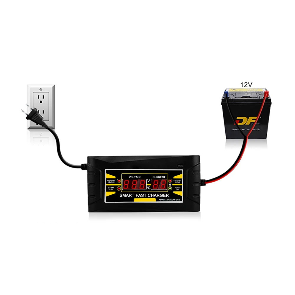 12V 6A автомобильное зарядное устройство для мотоцикла авто Moto PWM tech Smart Charging Digital LCD