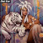 Полноразмерная Алмазная 5D картина Красавица и Чудовище, вышивка крестиком, стразы мозаичная декоративная картина