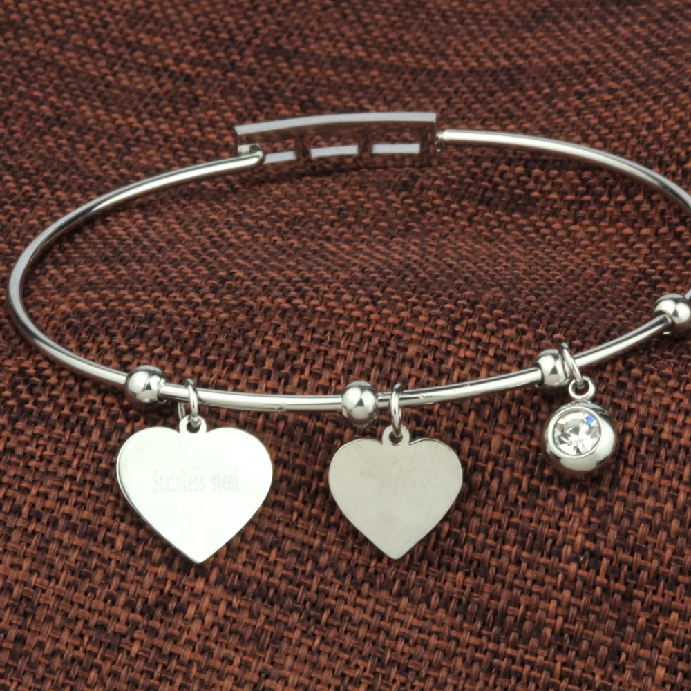 SHE WEIER couple heart bracelets &amp bangles stainless steel bracelet for women fashion star life tree gifts | Украшения и