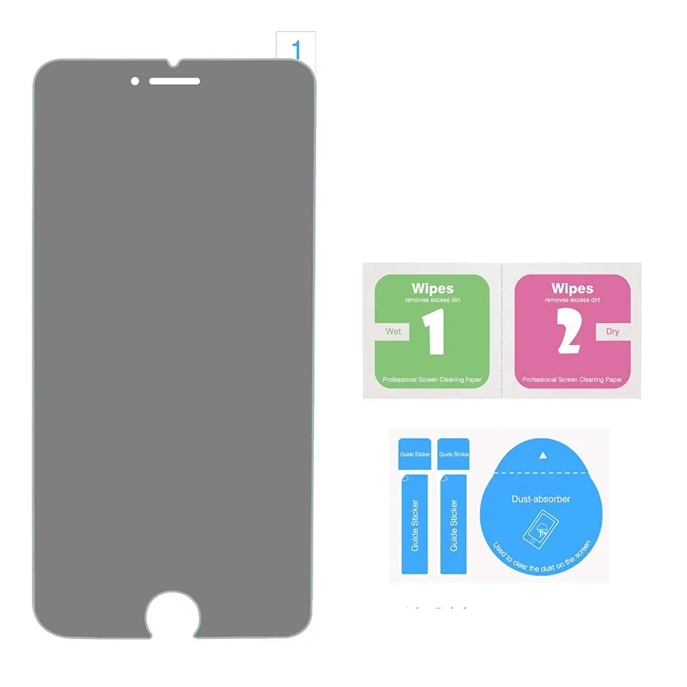 Защита для экрана из закаленного стекла iPhone 6/6 S/7/8 Plus защита защиты от шпионов