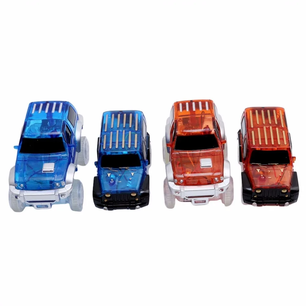 1 шт. светодиодные светящиеся автомобили для треков электронные автомобильные