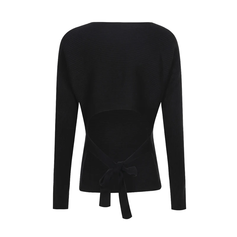 IRISIE 2017 Black Autumn Fashion Sweater Women Casual Hollow Out Strap Jumper Sweet O-neck Long Sleeve Lady | Женская одежда