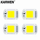 KARWEN 110V 220V COB Чип для светодиодной лампы 20W 30W 50W Smart IC нет необходимости в входе драйвера для DIY светодиодный прожектор точесветильник светильник чип