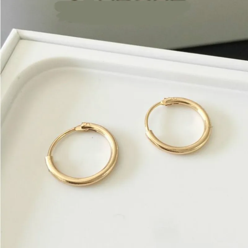 Модные популярные украшения новые корейские круглые серьги-кольца для женщин - Фото №1