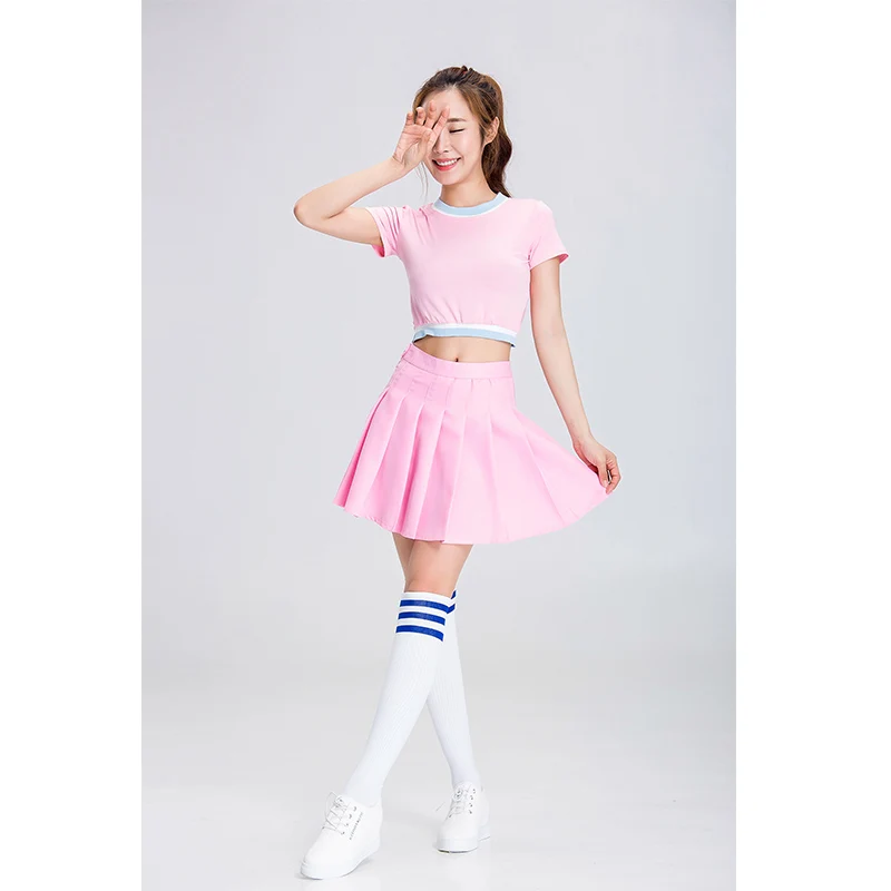 Привлекательный сексуальный Школьный костюм для чирлидинга девочек женский 2
