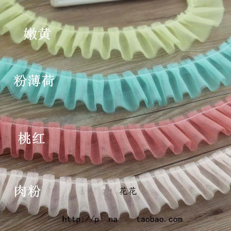 10 ярдов/партия двойная сетчатая кружевная отделка 5 см|lace accessories|ruffle lacelace trim |