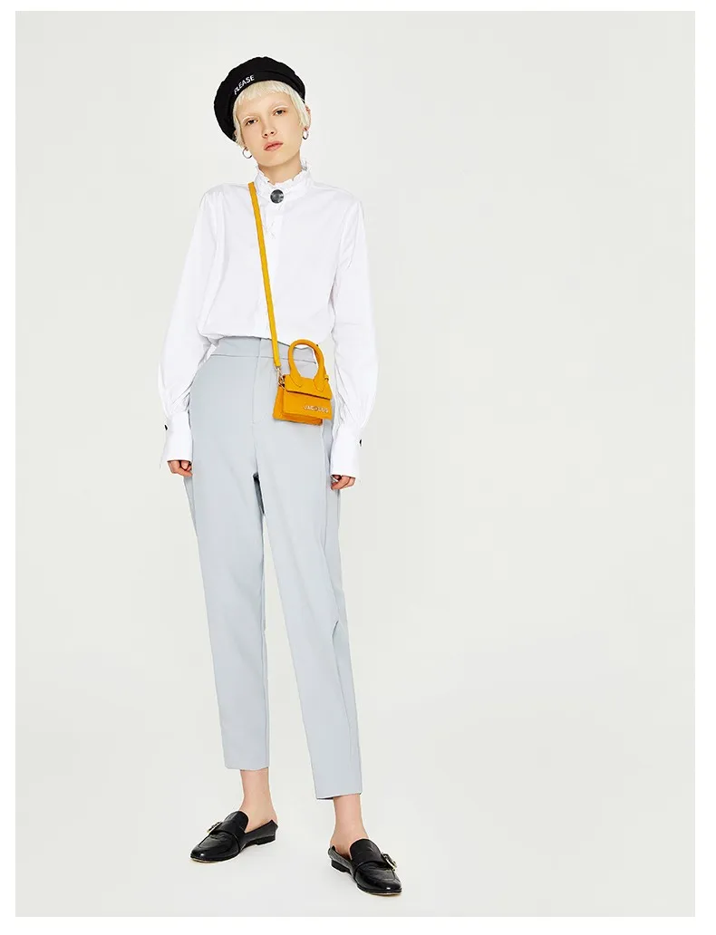 Toyouth High Waist Harem Pants Autumn Solid Trousers Women Fashion Loose Radish Pantalones Mujer Size 25~31 Casual Pants