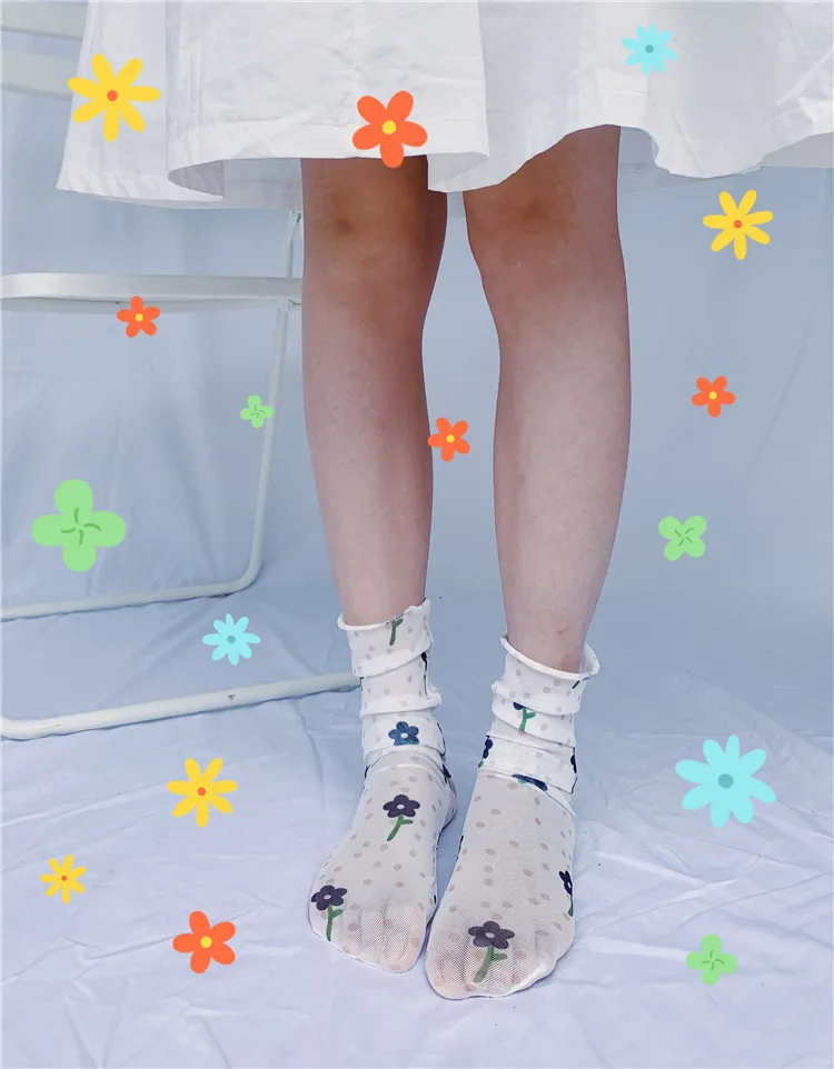 Harajuku Kawaii забавные Женские носочки уличная одежда корейский стиль женские