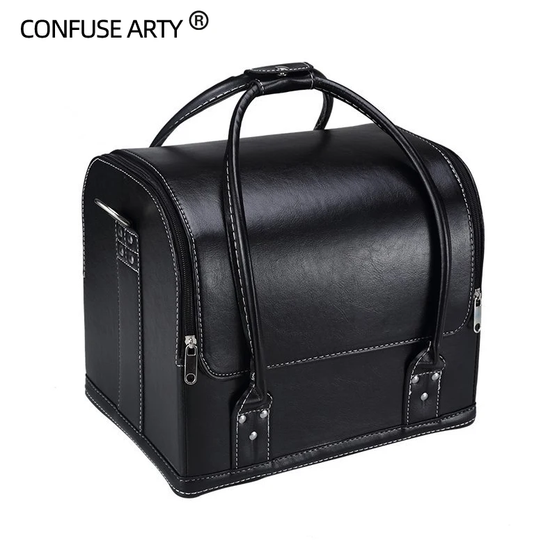 Professional large multi-storey cosmetic bag large-capacity with makeup box  Multifunction  nail tattoo machine cosmetic case