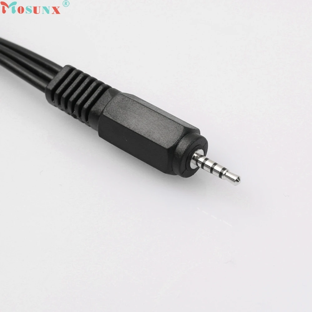 Mosunx SimpleStone 2 5 мм Мини AV штекер к 3RCA гнездовой M/F Аудио Видео кабель переходник со