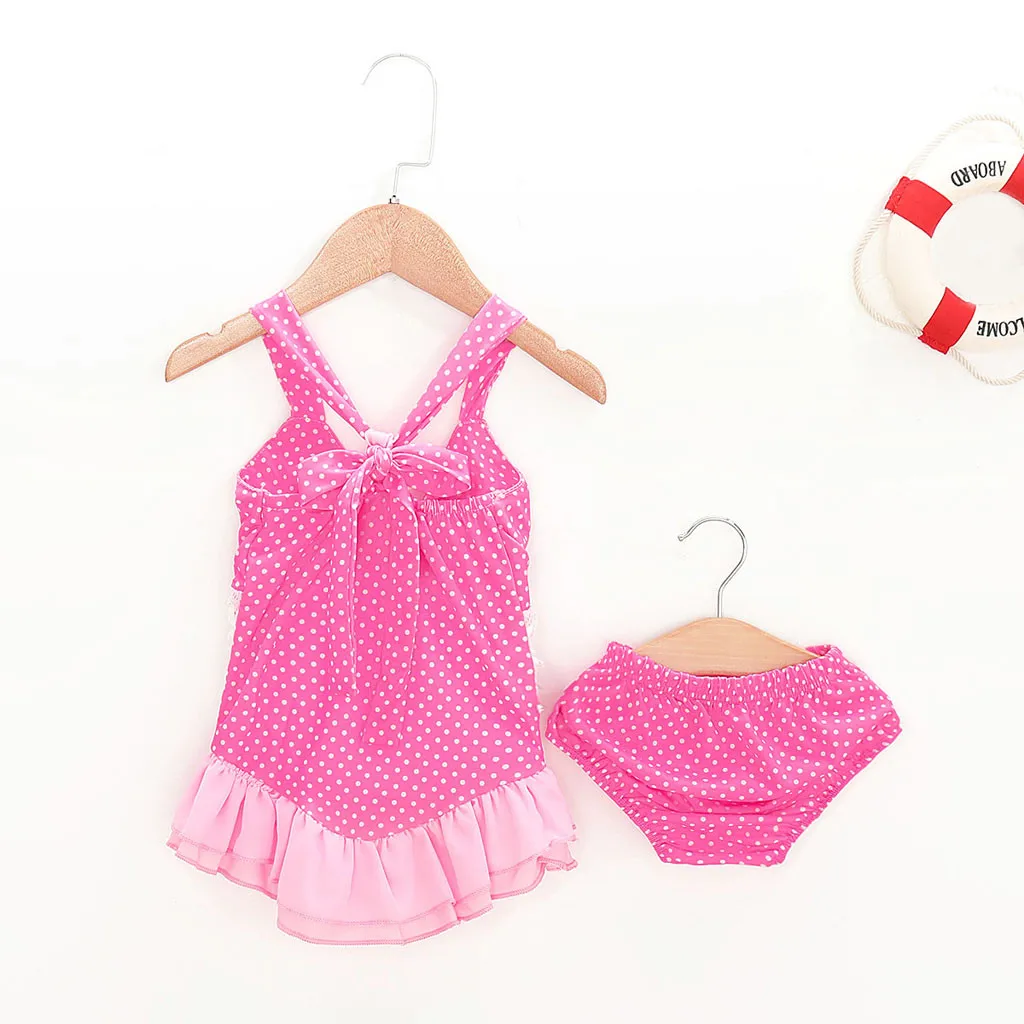 SAGACE/розовый раздельный купальник для маленьких девочек купальники с оборками в