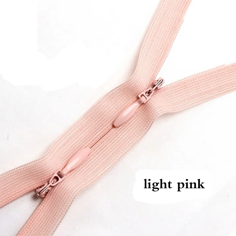 light pink 10 шт. детская одежда с двойной головкой, невидимая молния, 60 см, длинное летнее платье, платье для грудного вскармливания, рюкзак - Цвет: light pink