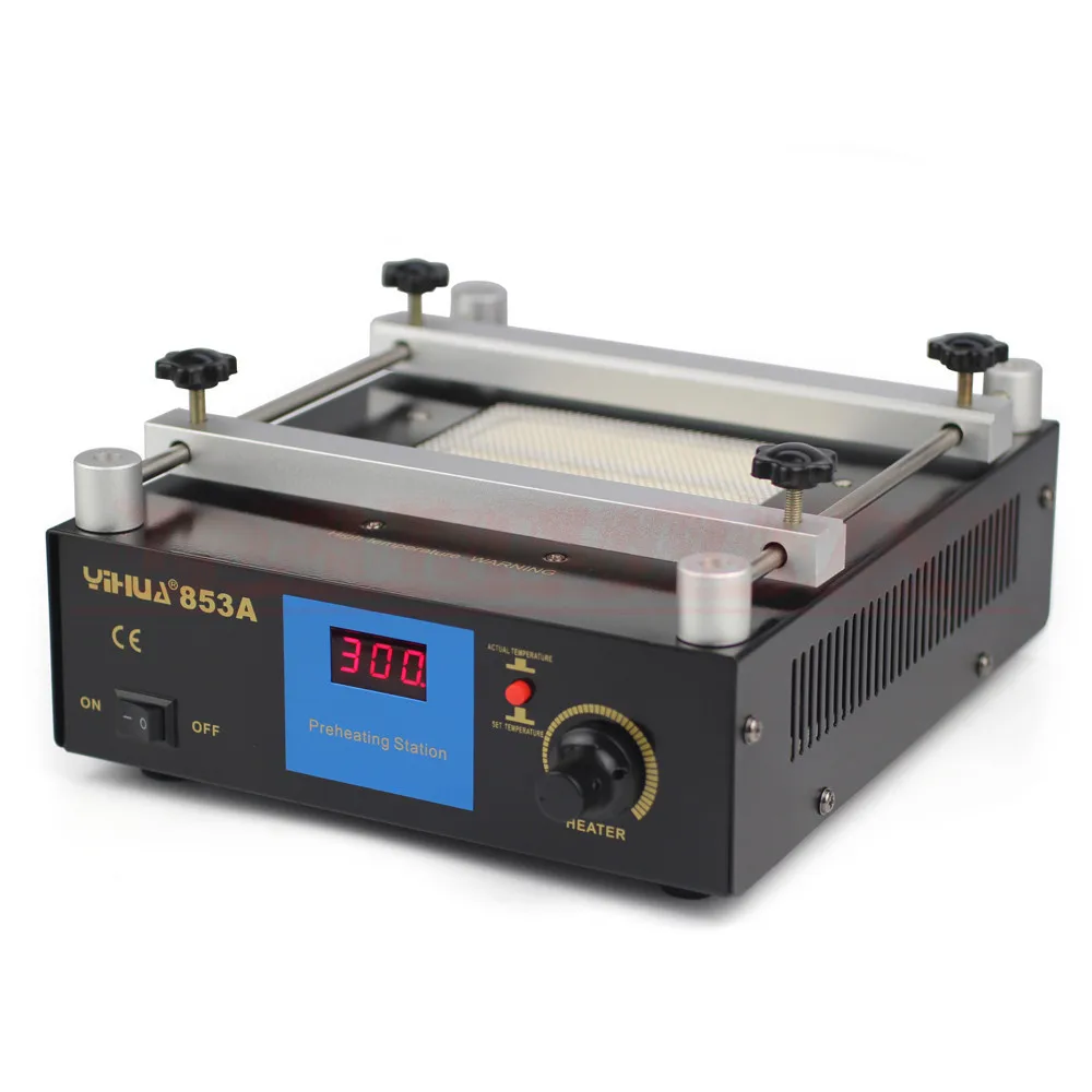 A YIHUA 862D+ 2 в 1 паяльная станция 650 Вт SMD фена+ 75 Вт паяльник+ 600 Вт YIHUA 853A станция предварительного нагрева+ Бесплатный подарок - Цвет: A