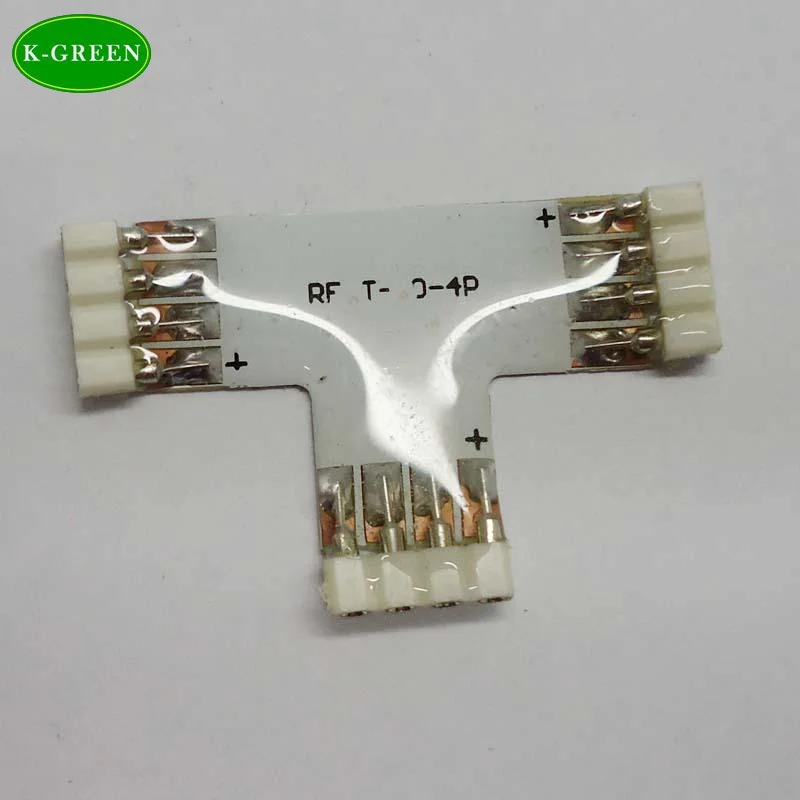

50X 4pin T shape 5050 RGB LED strip connector free shipping