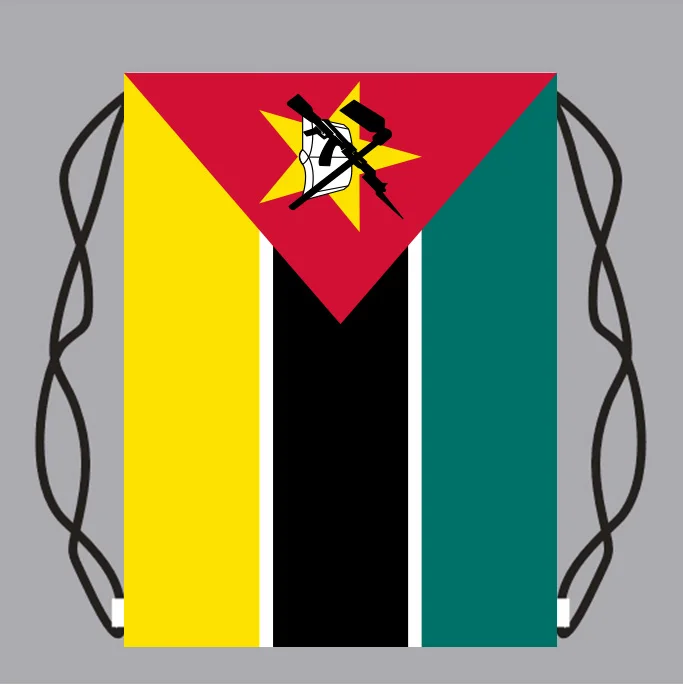 Рюкзак на шнурке с флагом Мозамбика маленький рюкзак принтом индивидуальный