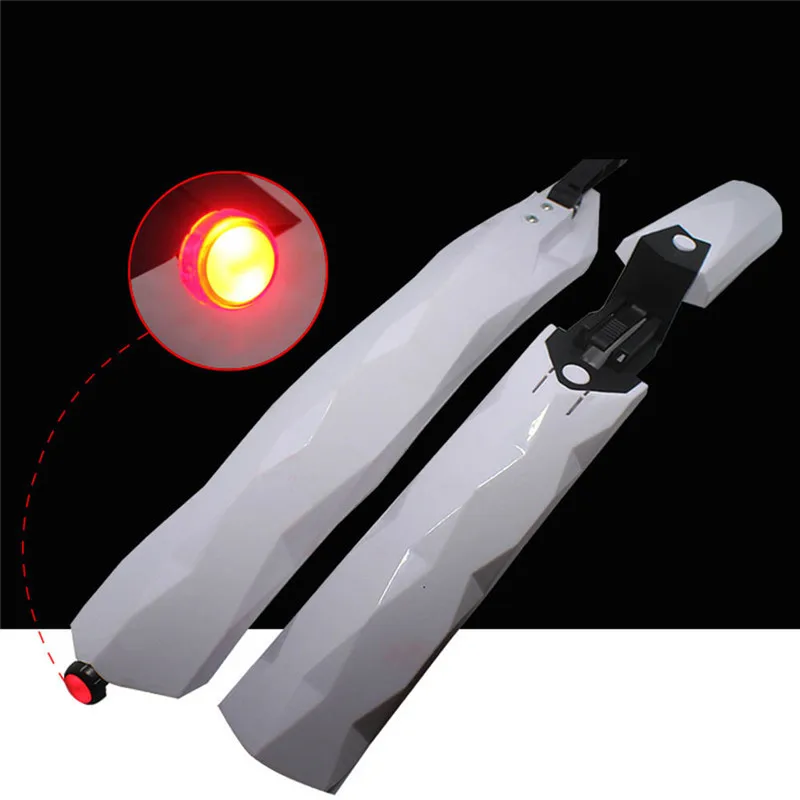 2 в 1 крыло для велосипеда крылья + LED задний свет горный велосипед Прочный Крыло MTB