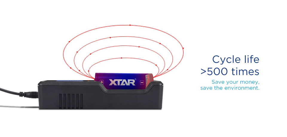 1 шт. Xtar перезаряжаемый 26650 5200 мАч 3,7 в защищенный аккумулятор предназначен для фонариков Портативные источники питания и т. Д