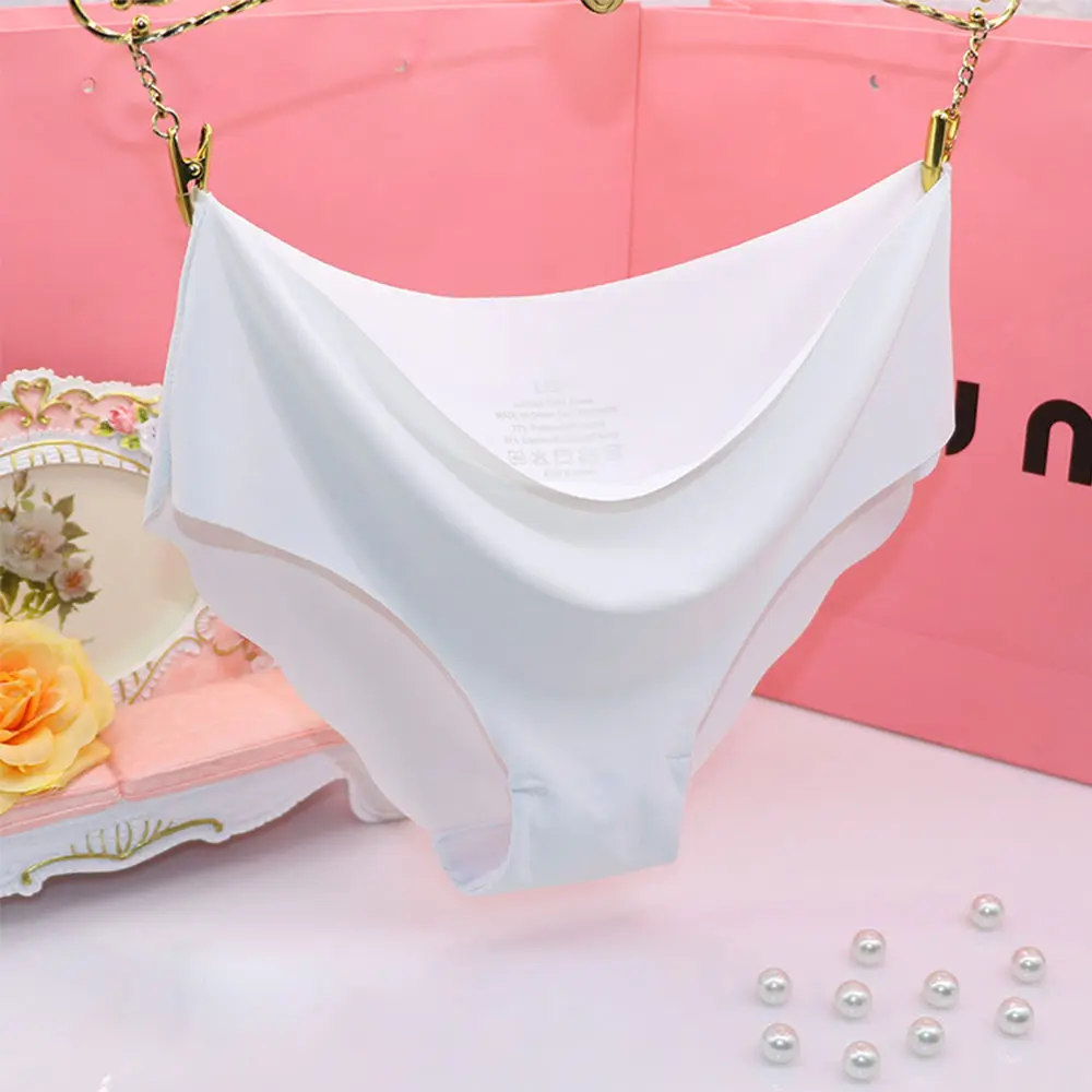 1 шт. женские бесшовные трусы с оборками|solid panties|ruffle pantieswomen sexy seamless briefs |