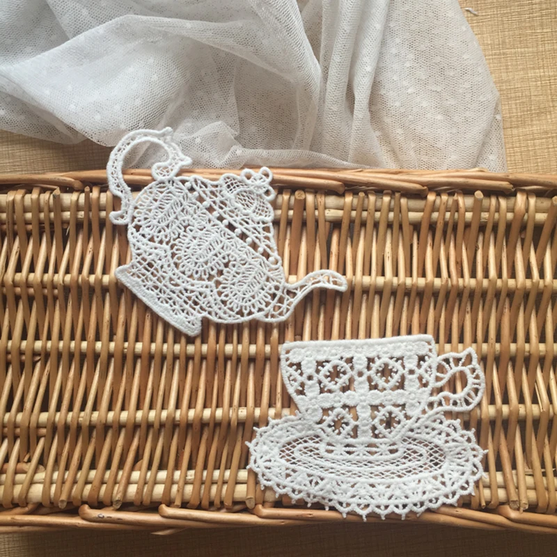 Кружевная аппликация для свадебных платьев хлопок 5 комплектов качественный