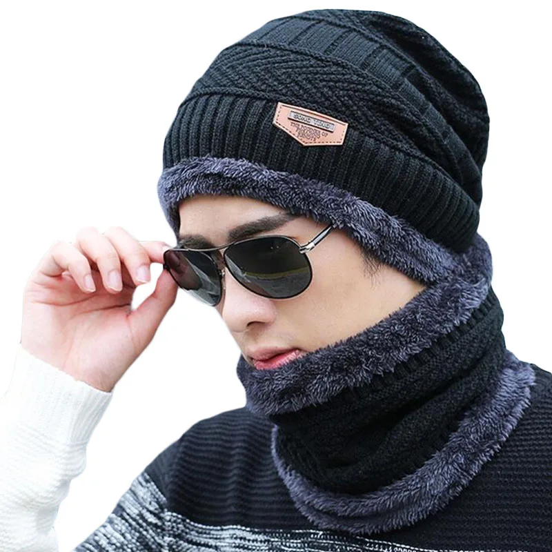 Оптовая продажа 2 шт. вязаный шарф для мальчиков и девочек шапка грелки шеи Зима