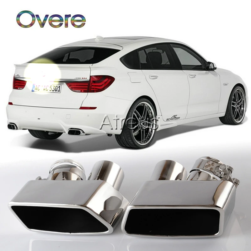 Overe 1 комплект глушитель выхлопной трубы наконечник для BMW F07 535 GT аксессуары хром