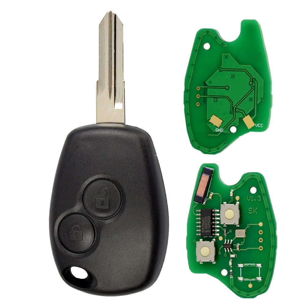 OkeyTech 2/3 Кнопка 433 МГц ID46 PCF7946 чип 206 NE72 лезвия для Renault Duster Modus Clio Logan Sandero Trafic Kangoo