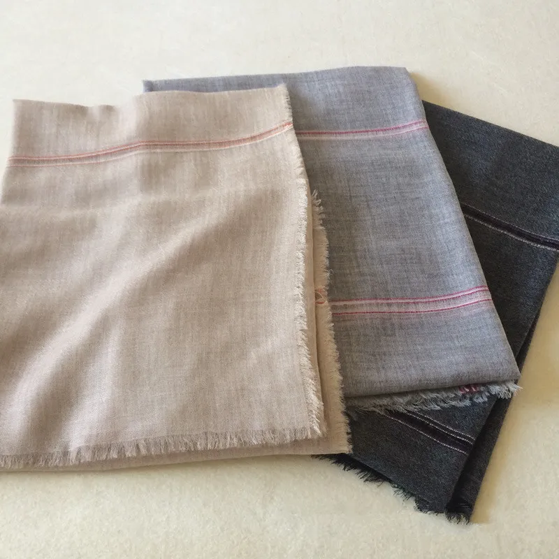 

high grade 100%goat cashmere women's fashion striped plaid thin scarfs shawl pashmina large size 130x180cm