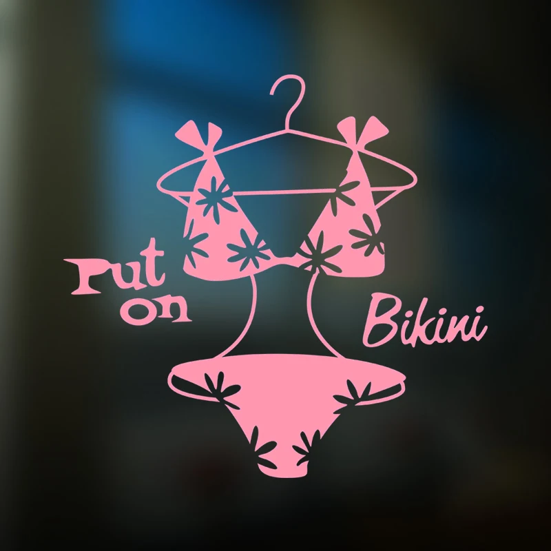 

Bikini Underwear Bra Clothing Store Decal Sexy Lady Girls Glass Wall Sticker Clothing Store Decal Cloakroom Showcase Decor