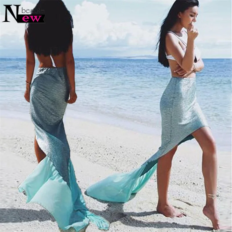Юбка годе Женская Асимметричная с завышенной талией и юбкой годе|fishtail skirt|fashion