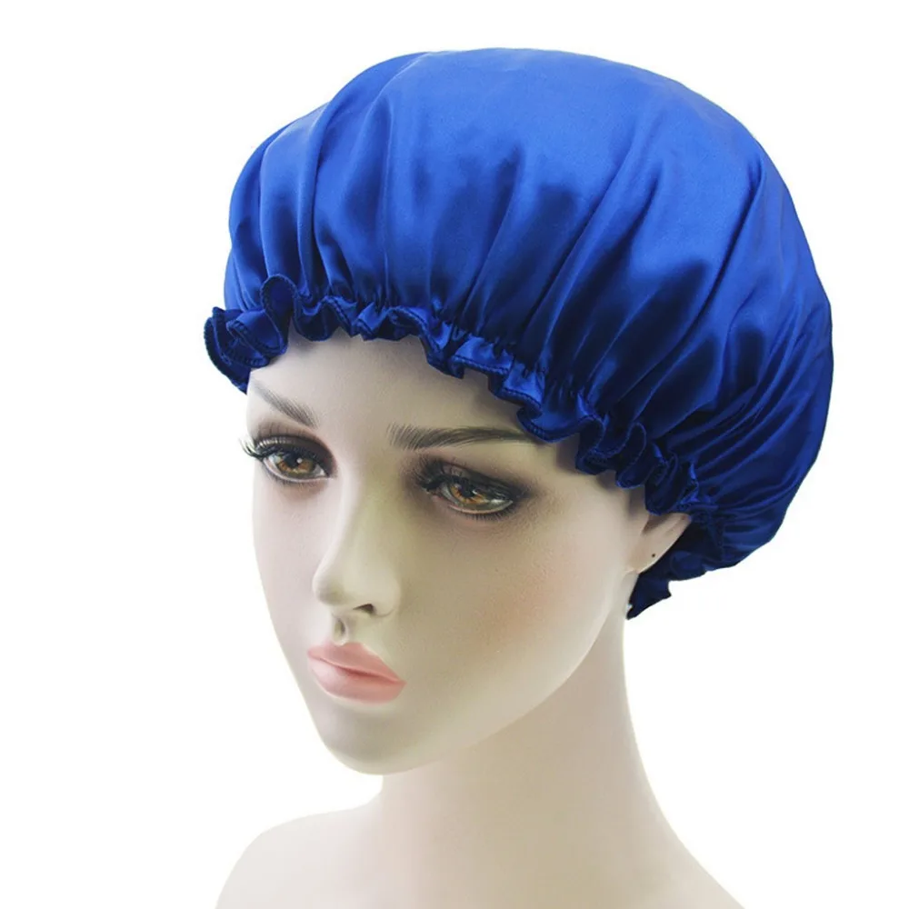 1 шт. шапочка для салона красоты атласная ночная сна головной убор шапка кудрявых