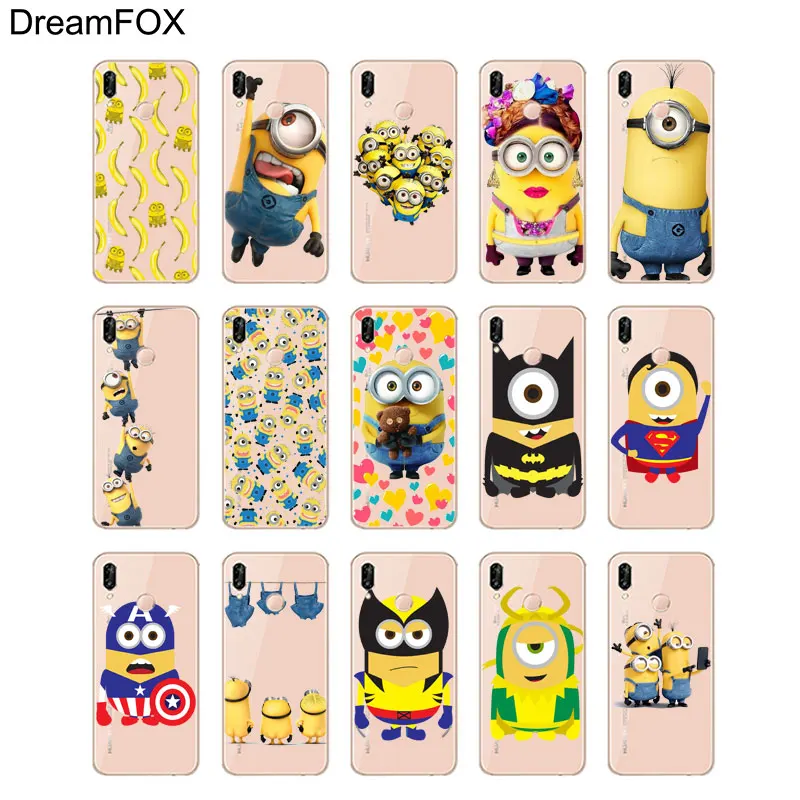 DREAMFOX L067 Minions Soft TPU Silicone Case Cover For Huawei Honor 6A 6C 7X 9 10 P20 P30 Lite Pro P Smart 2019 |