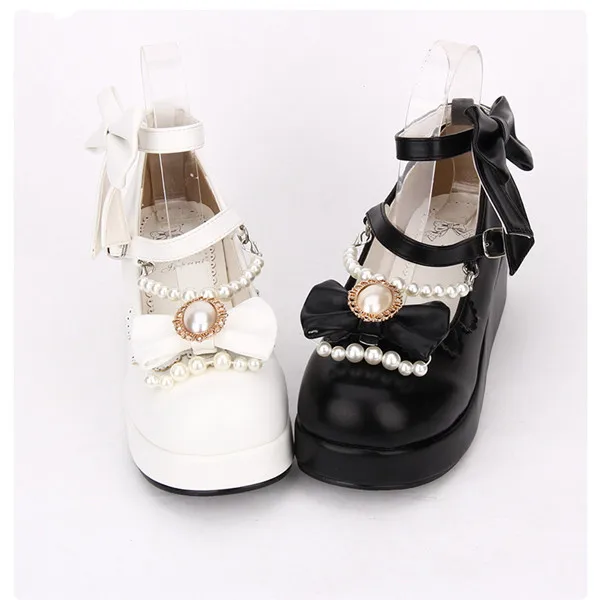 Обувь в стиле Лолиты Милые для девочек принцесс Тонкие туфли японском с бантом на